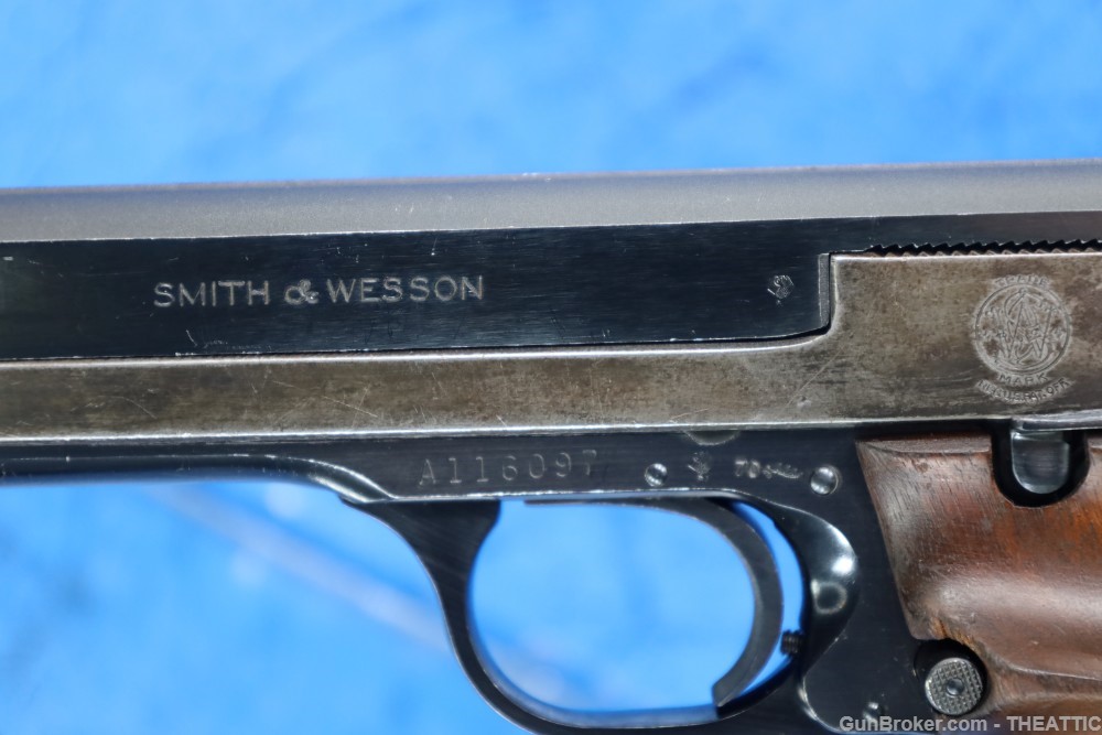 SMITH & WESSON MOD 41 22 LR SEMI AUTO TARGET PISTOL DATED 1970 C&R ELIGIBLE-img-7