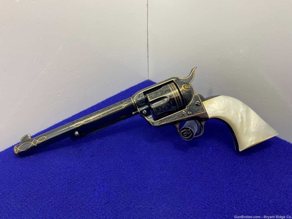 1977 Colt Single Action Army .45 *GORGEOUS MASTER ENGRAVED* Genuine Pearls-img-4