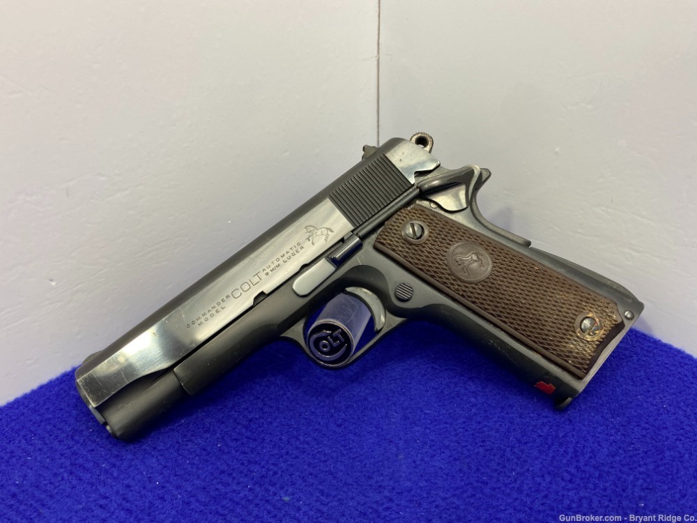 1967 Colt Commander 9mm Luger Blue 4 1/4" *DESIRABLE PRE-70 SERIES*-img-0
