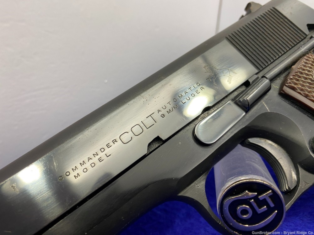 1967 Colt Commander 9mm Luger Blue 4 1/4" *DESIRABLE PRE-70 SERIES*-img-7