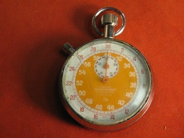 Precise Synchrotimer vintage Swiss StopWatch 1/10 Leather Case 7 Jewels-img-3