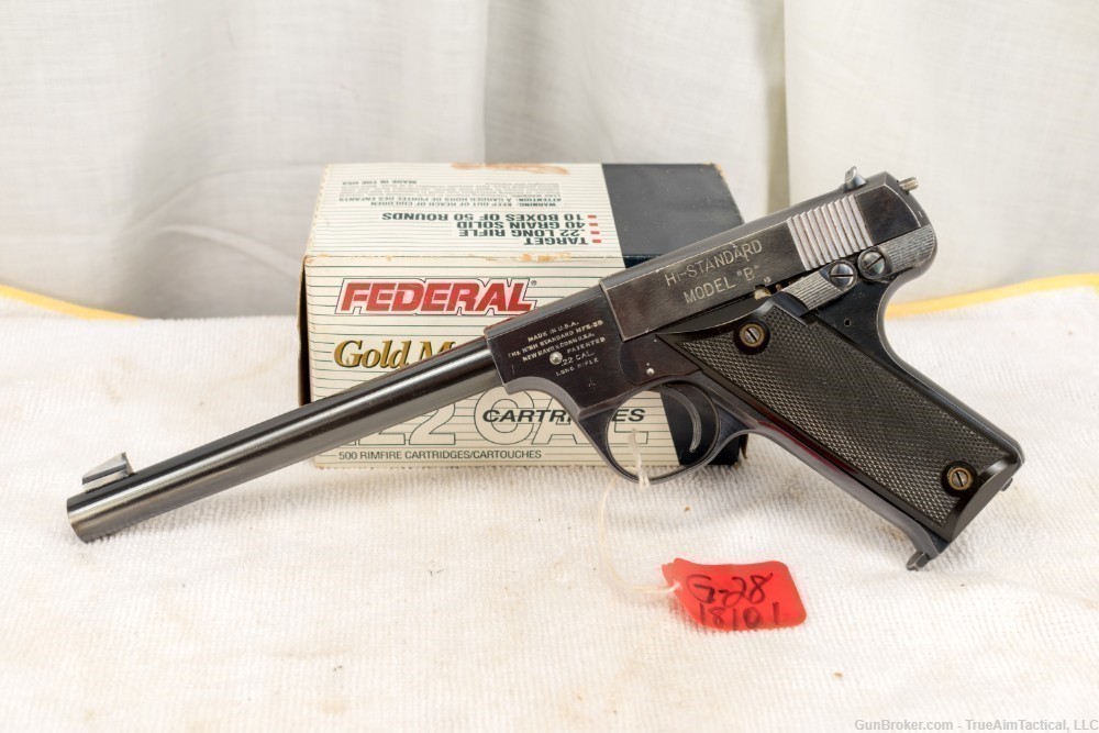Hi Standard Model B 6.75" Type 1A 22LR Pistol Excellent-img-0