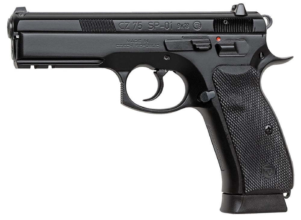 CZ-USA  CZ 75 SP-01 CA Compliant 9mm Luger 4.60 10+1, Black Finish -img-0
