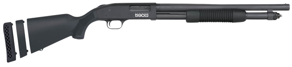 Mossberg 51607 590S Bantam Pump Shotgun, 12 Ga, 18.5 Bbl,Black-img-0