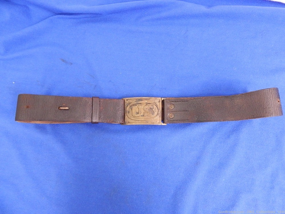 1870s Indian Wars Enlisted Officer's Belt & Buckle-img-0