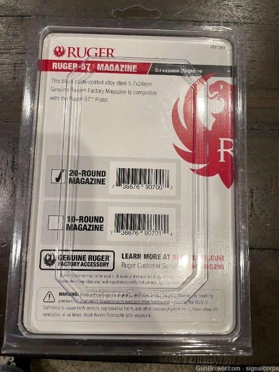 Ruger Factory 57Mag 20 round New 5.7 caliber-img-1