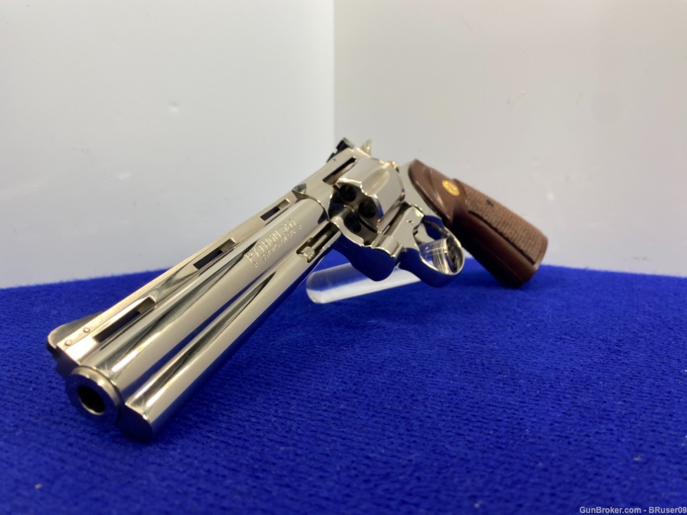 Colt Python .357 Mag 6" -DESIRABLE NICKEL MODEL- Consumer Unfired Example-img-11