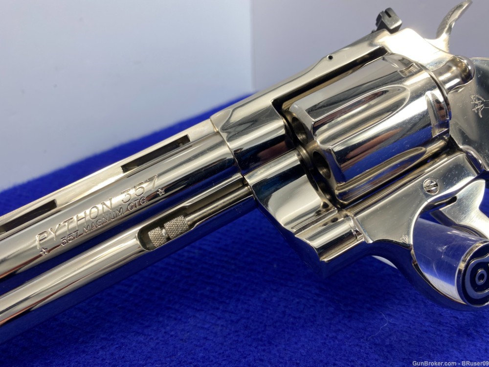 Colt Python .357 Mag 6" -DESIRABLE NICKEL MODEL- Consumer Unfired Example-img-8