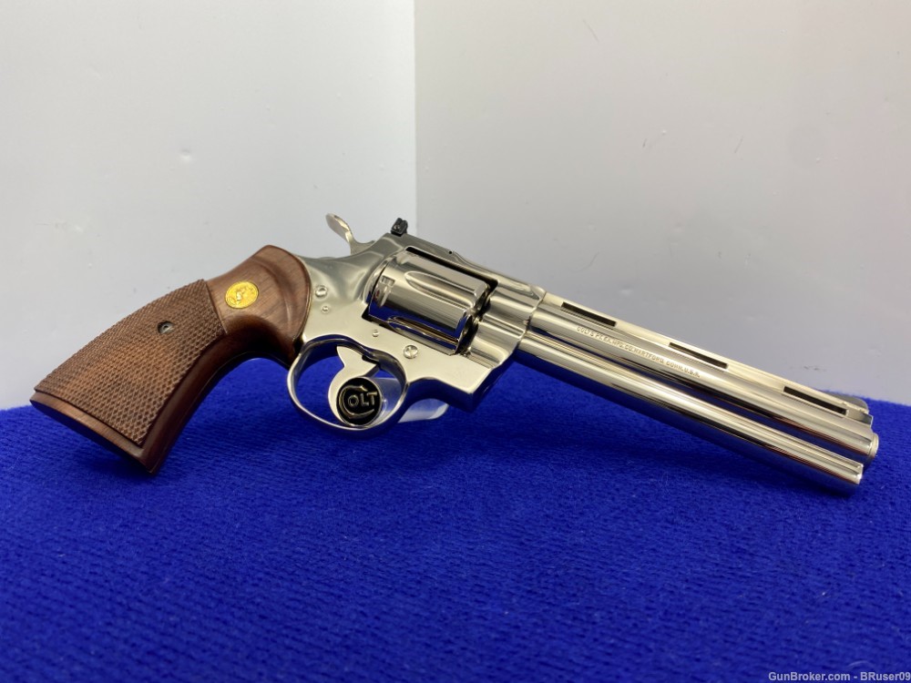 Colt Python .357 Mag 6" -DESIRABLE NICKEL MODEL- Consumer Unfired Example-img-13
