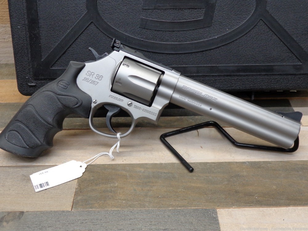 NEW - SARSILMAZ SAR SR 38 .38/.357 mag Stainless 6" Revolver  SARSR38ST6-img-2