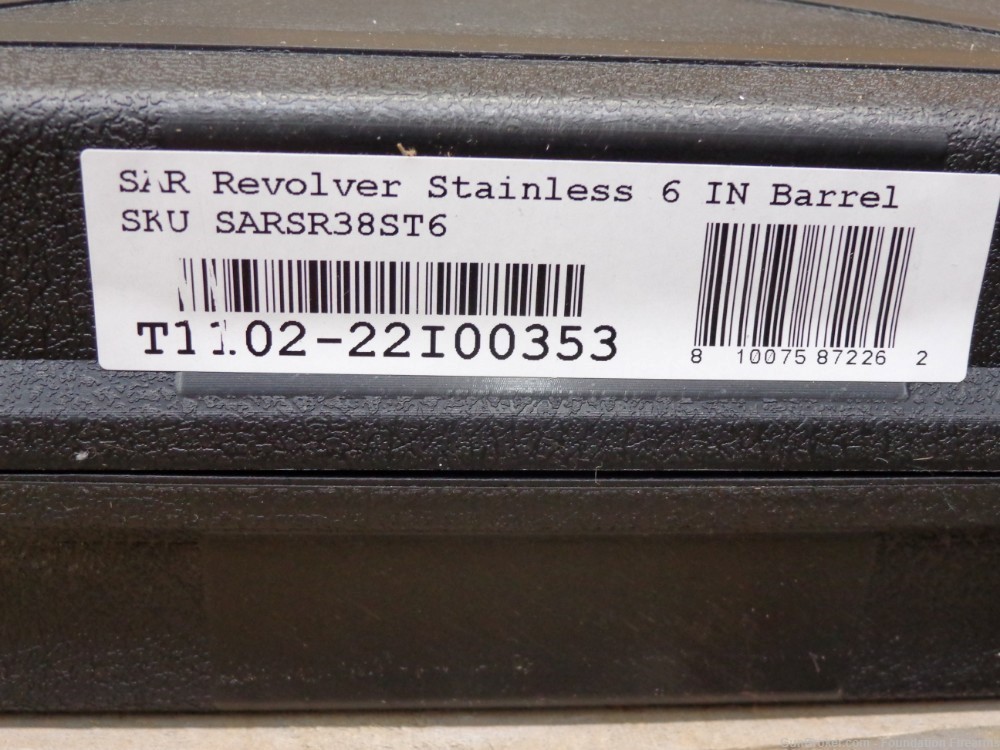 NEW - SARSILMAZ SAR SR 38 .38/.357 mag Stainless 6" Revolver  SARSR38ST6-img-4