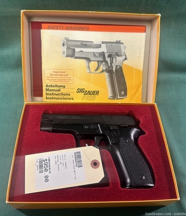 Sig Sauer P226, used, 9MM caliber, 4.25 inch blued barrel with box-img-0