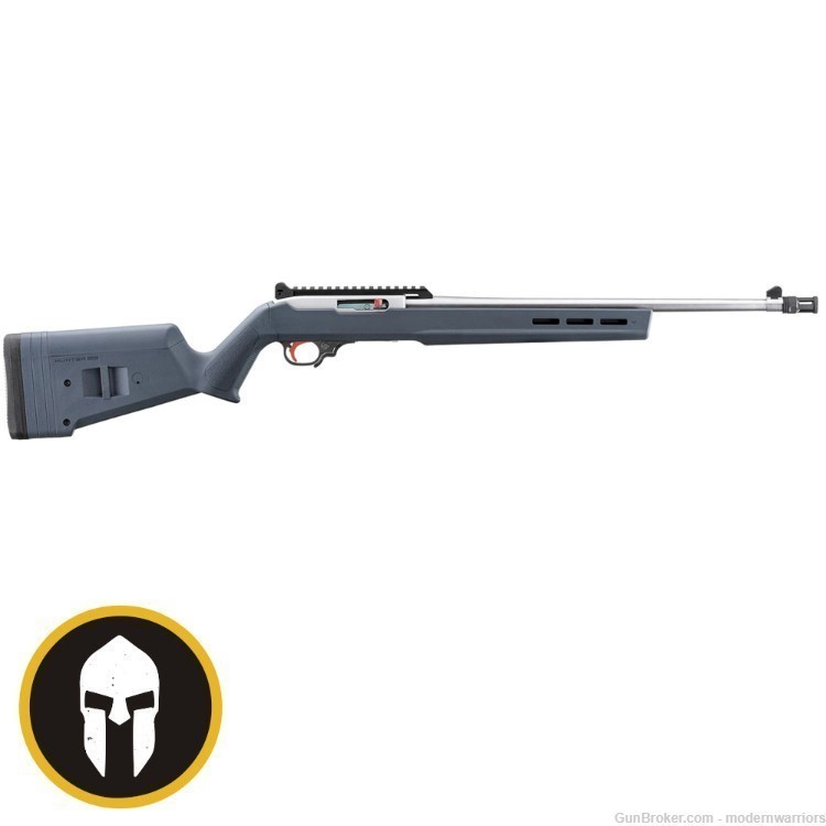 Ruger 10/22 60th Anniv Series - 18.5" Barrel (.22 LR) - Stainless/Grey/Red-img-0