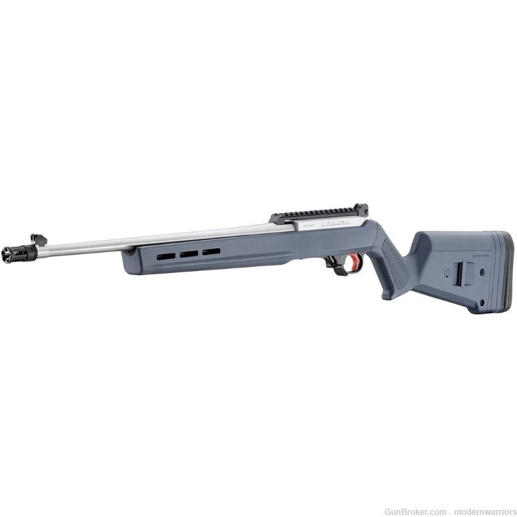 Ruger 10/22 60th Anniv Series - 18.5" Barrel (.22 LR) - Stainless/Grey/Red-img-3