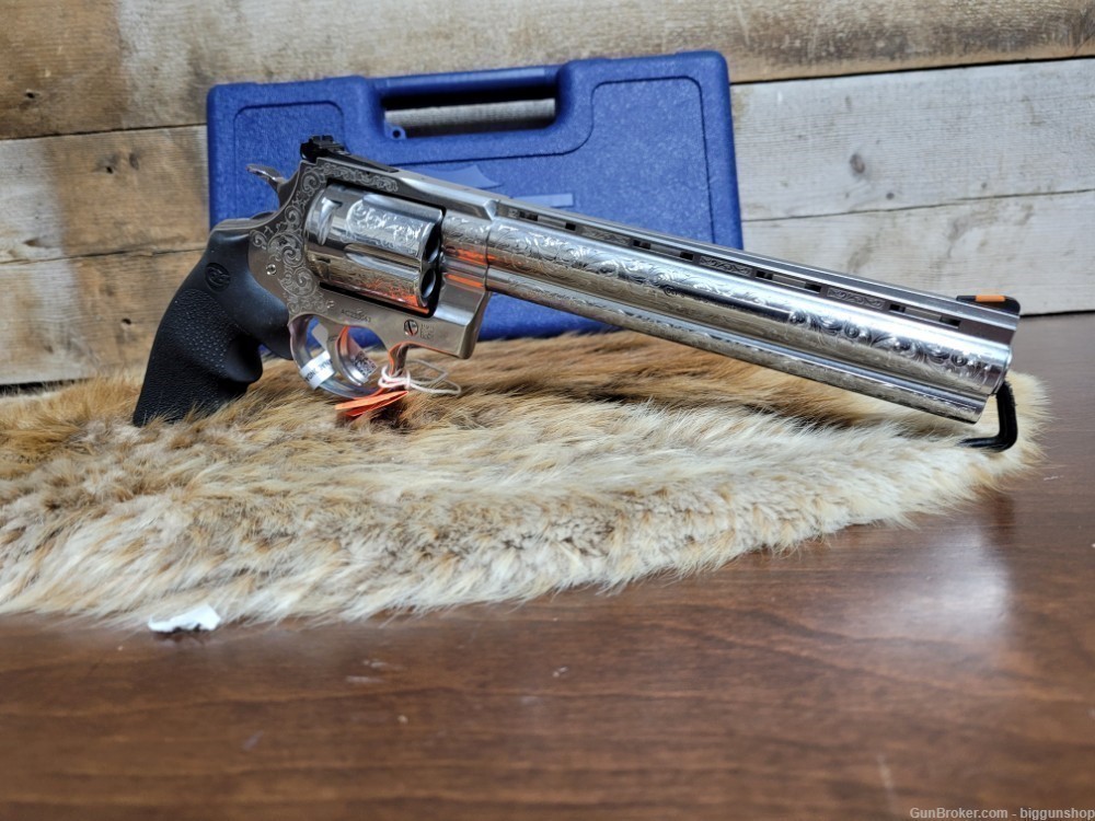 New Colt Anaconda 8'bbl 44Mag Davidsons Exclusive Engraved Stainless Steel -img-1