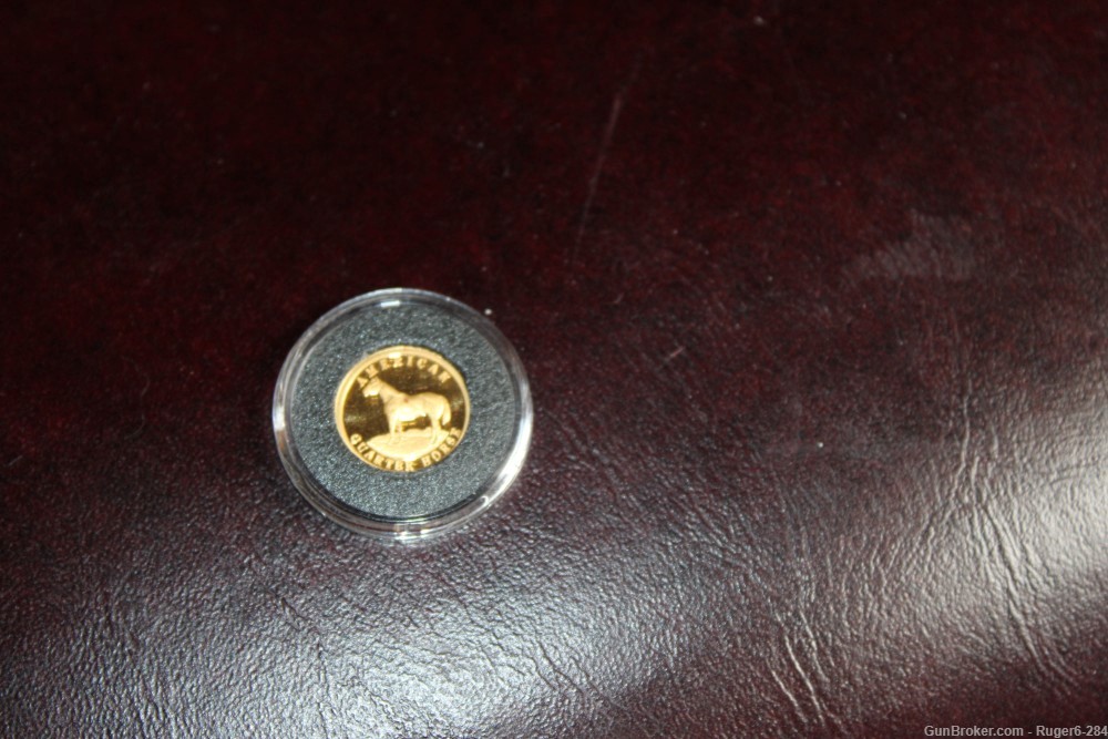 1/10 oz .9999 GOLD American Quarter Horse Coin Republic of Liberia  2000 -img-0