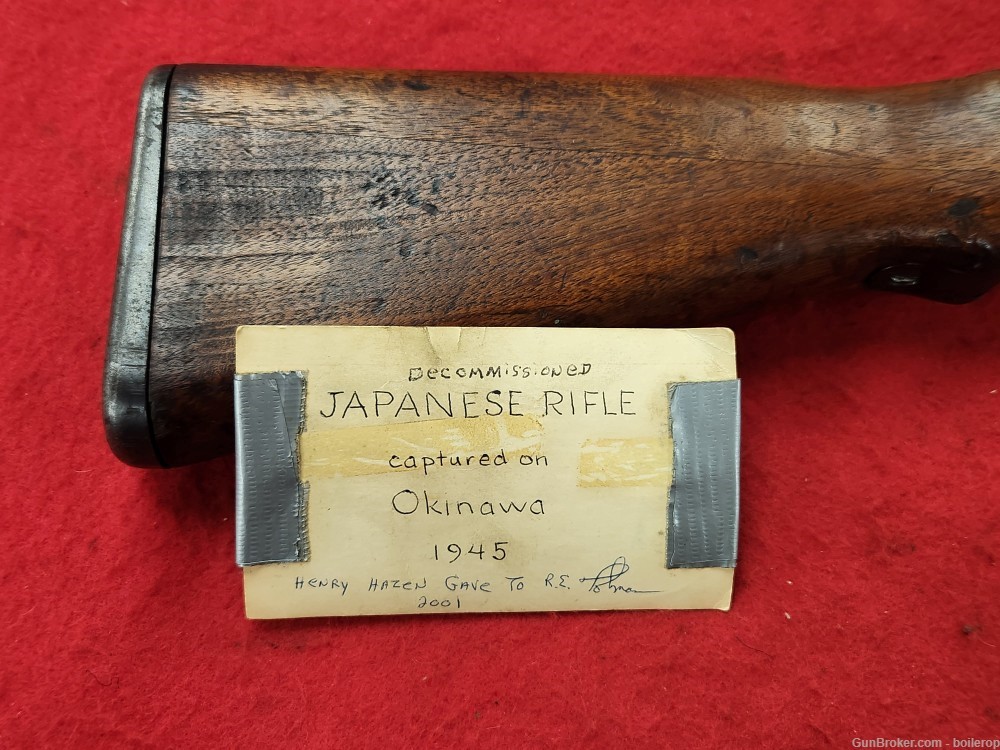 Japanese Type 99 Rifle 7.7 WW2 Vet bring back card Okinawa Arisaka PENNY -img-55