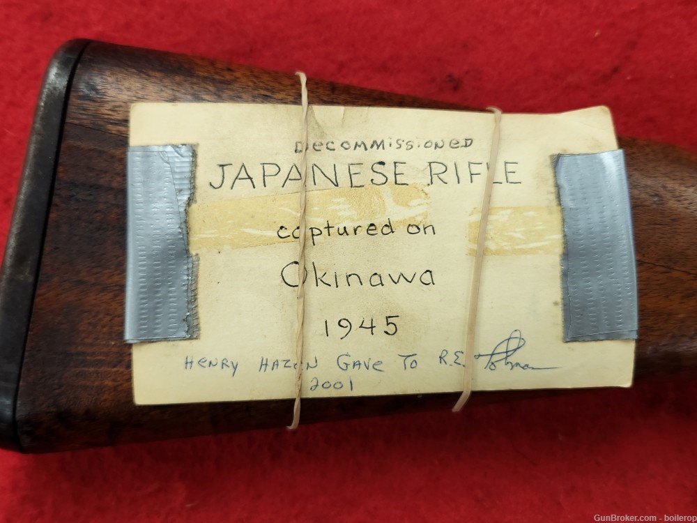 Japanese Type 99 Rifle 7.7 WW2 Vet bring back card Okinawa Arisaka PENNY -img-54