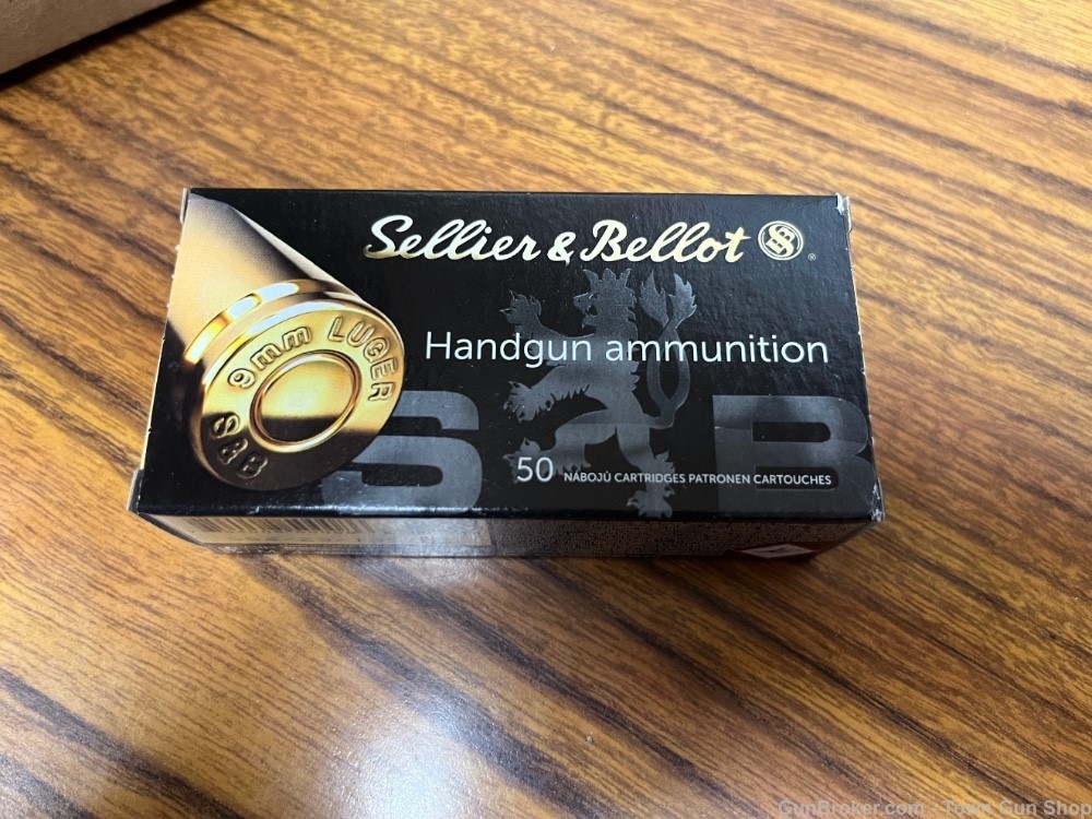Sellier & Bellot 9mm 115Grain FMJ 1000 Round Case #SB9A-img-3