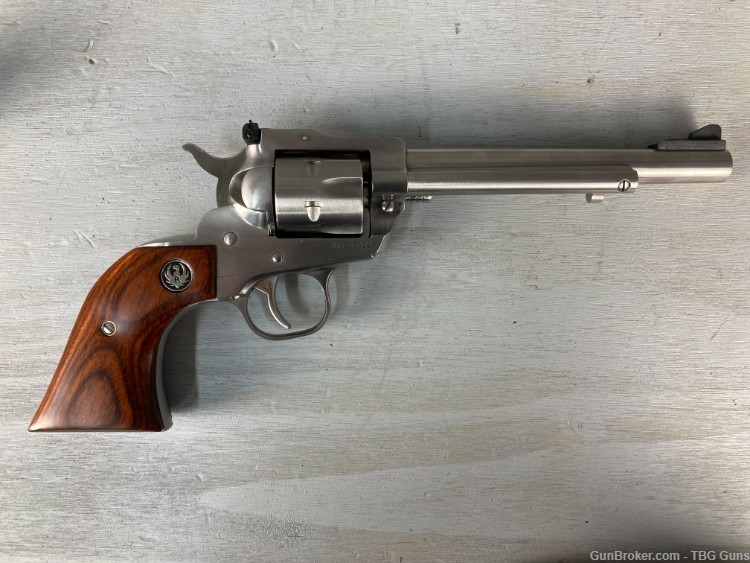Ruger Stainless New Model Single Six Hardwood with .22LR and .22 WMR 6.5"-img-5
