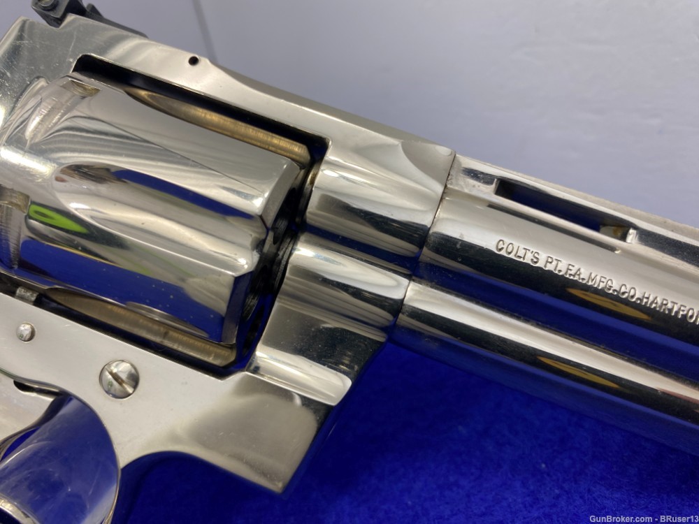 1975 Colt Python .357 Mag 4" -GORGEOUS NICKEL MODEL- Stunning Snake Example-img-32