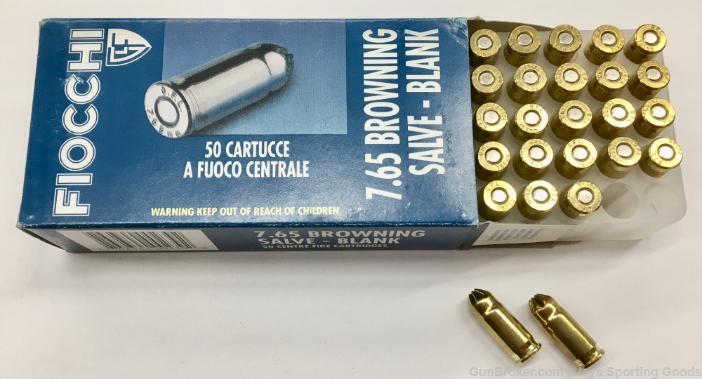 FIOCCHI - 32 ACP (7.65 BROWNING SALVE) - BLANK - 50 RDS - $10.00-img-2