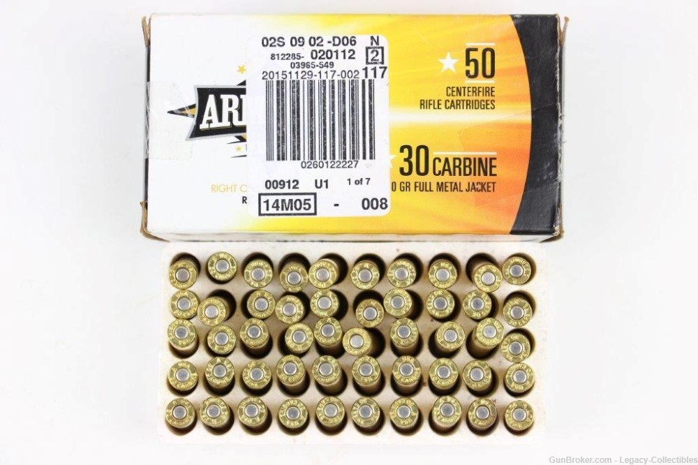 175 Rounds: .30 Carbine Rifle Ammunition M1 Carbine Ammo-img-1