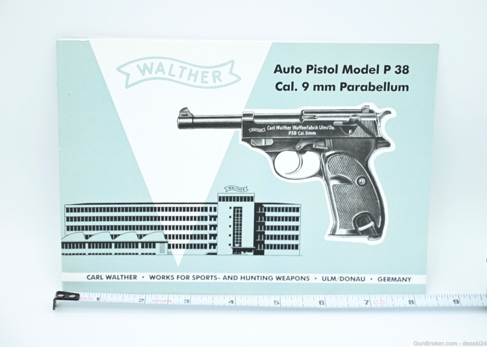 WALTHER P38 P1 PISTOL MANUAL/INSTRUCTION BOOK  AUTO PISTOL WALTHER GERMANY -img-1