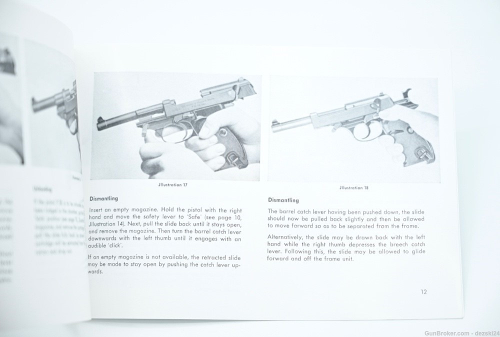 WALTHER P38 P1 PISTOL MANUAL/INSTRUCTION BOOK  AUTO PISTOL WALTHER GERMANY -img-3
