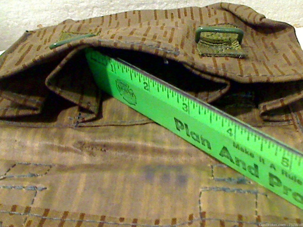 Surplus East German Raindrop Pattern 3 Section Mag Pouch For Web Belts-img-2