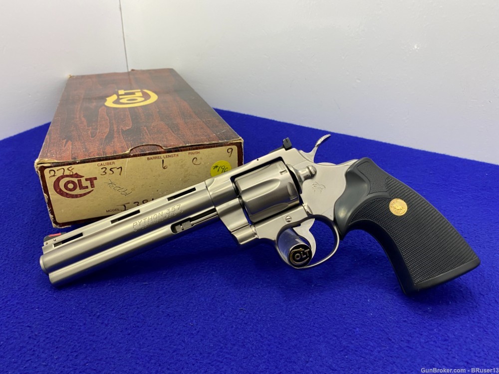 1981 Colt Python .357mag 6" *SCARCE & DESIRABLE COLT-GUARD FINISHED PYTHON*-img-5