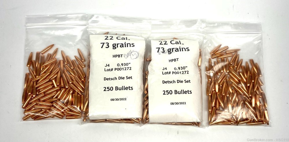 22cal 73gr Match HPBT Bullets - 700 rds-img-0