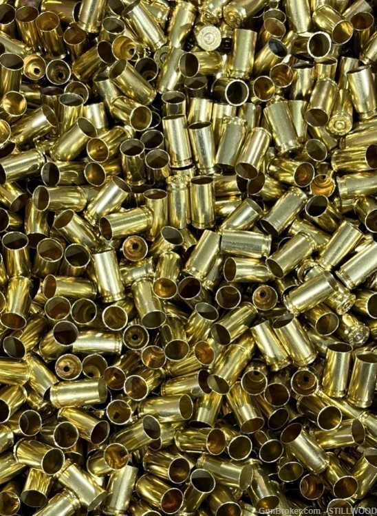 9mm Luger Fired Brass Pistol Casings Polished Inspected 1,000 at .02 each-img-0