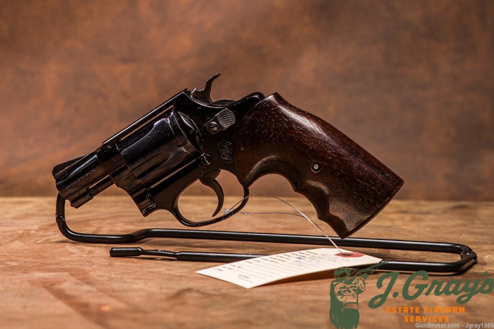 Early Model Smith and Wesson 37 with custom wood grips-img-2