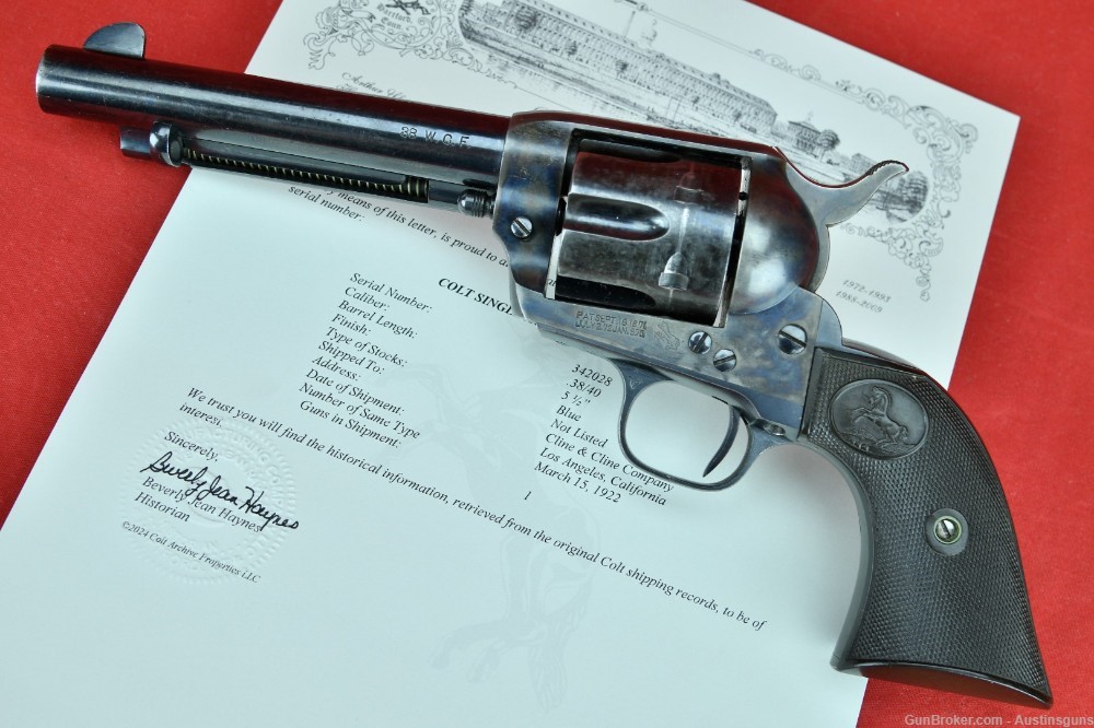 FINE 1st Generation Colt Single Action Army - .38 WCF - *W/ Letter*-img-0