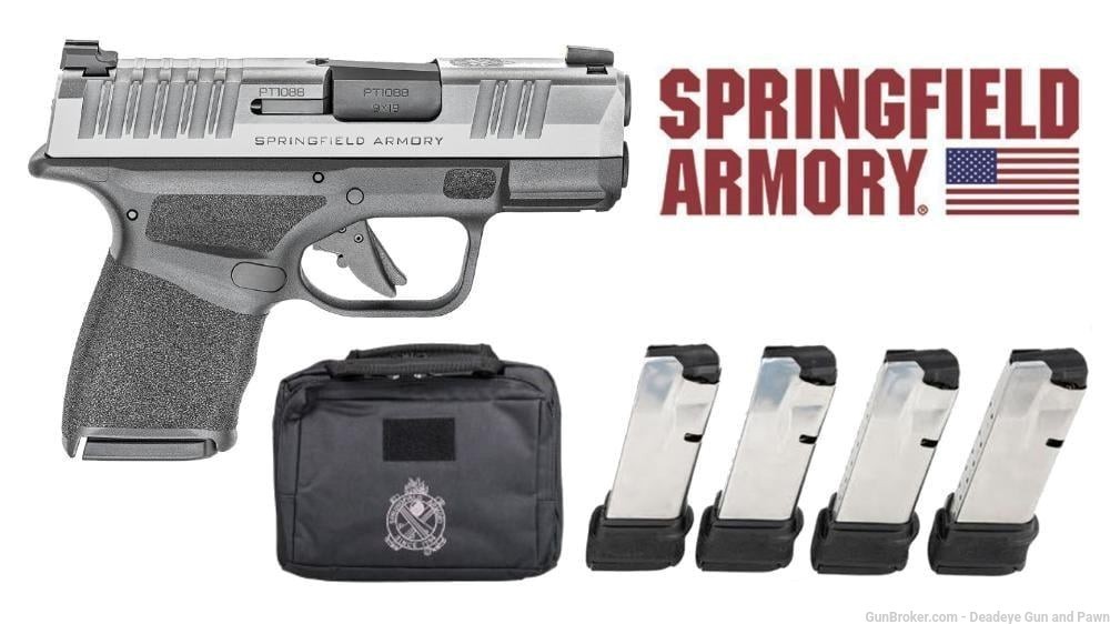 Springfield Armory Hellcat 9mm Stainless With 5 magazines and Bag-img-0
