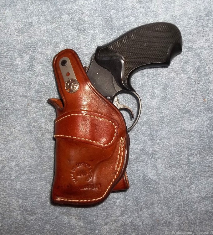 Vintage ROSS Leather R/H IWB Holster Colt BOBBED HAMMER Cobra DS Agent  .38-img-1