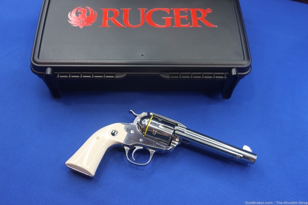Ruger Vaquero BISLEY Revolver 357MAG 5.5" White Grip 357 MAG Single Action-img-0