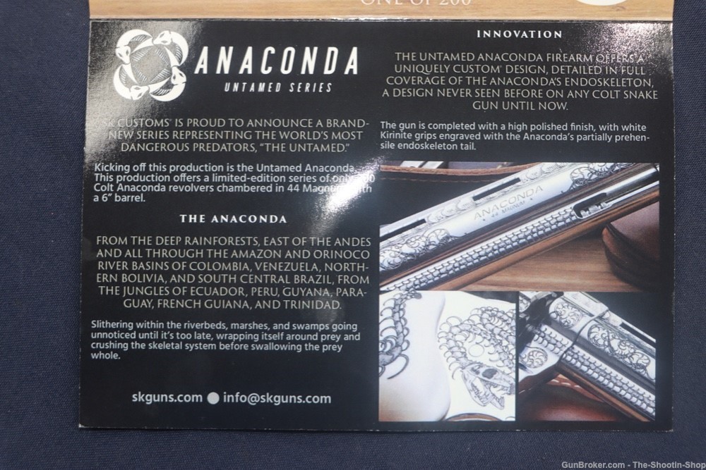 Colt ANACONDA Revolver Untamed Series 44MAG Engraved Stainless 1 of 200 NEW-img-38