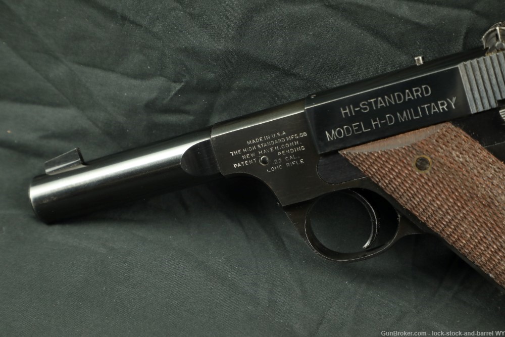 1946 Hi-Standard Model H-D Military in .22LR 4.5” Semi Auto Pistol, C&R-img-8