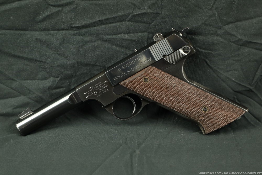 1946 Hi-Standard Model H-D Military in .22LR 4.5” Semi Auto Pistol, C&R-img-6