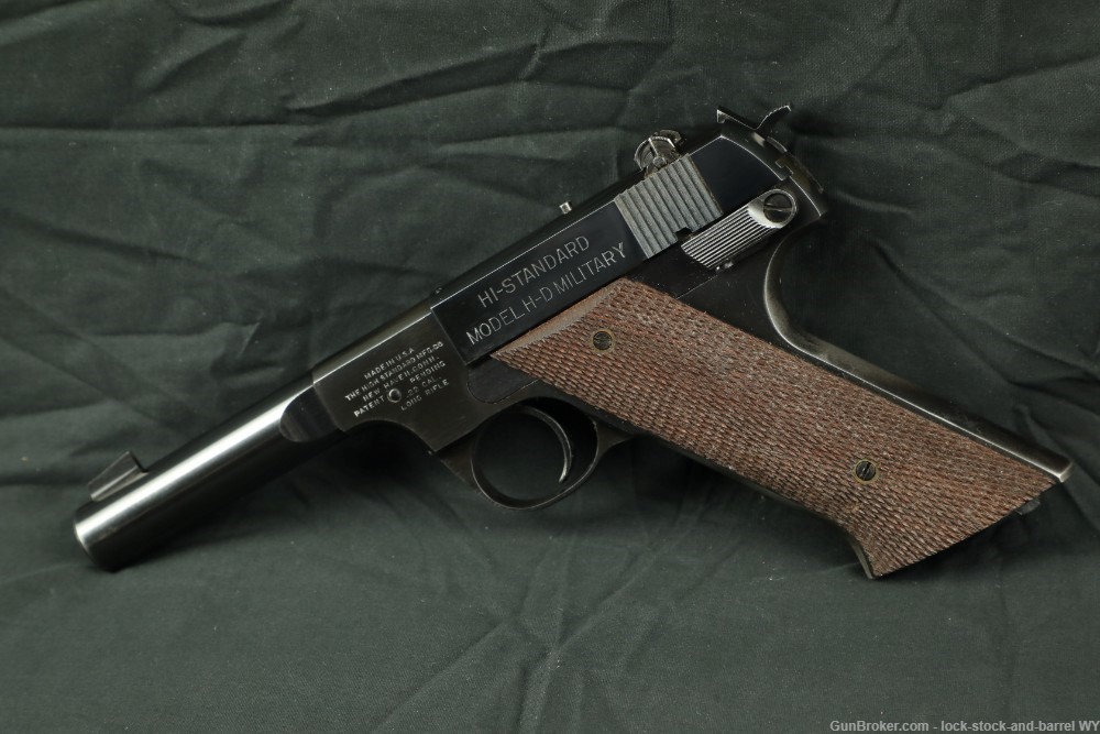1946 Hi-Standard Model H-D Military in .22LR 4.5” Semi Auto Pistol, C&R-img-7