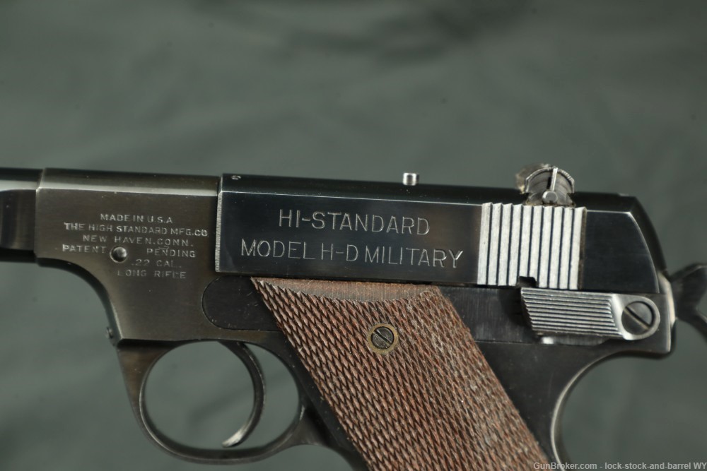 1946 Hi-Standard Model H-D Military in .22LR 4.5” Semi Auto Pistol, C&R-img-18