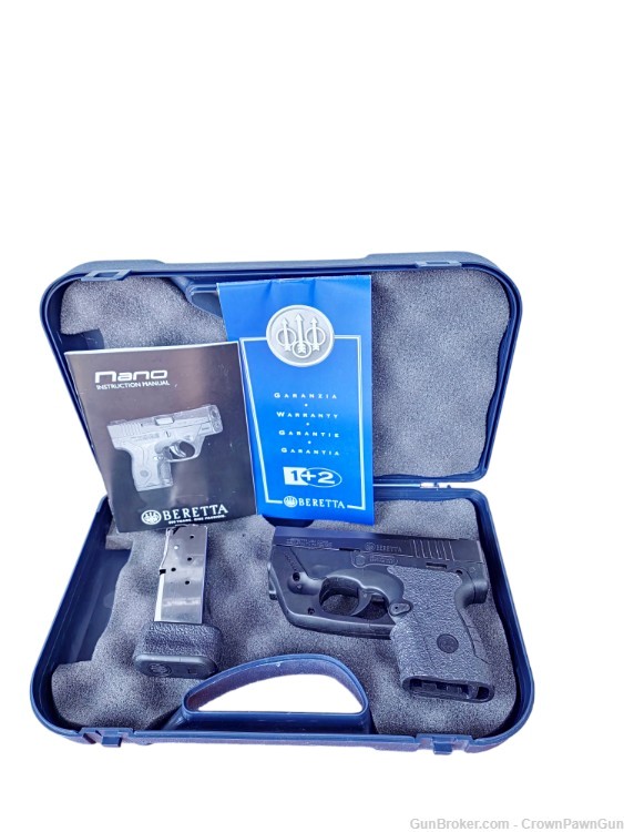 Beretta Nano BU9 9MM 7+1 Pistol With LaserMax Built-In-img-0