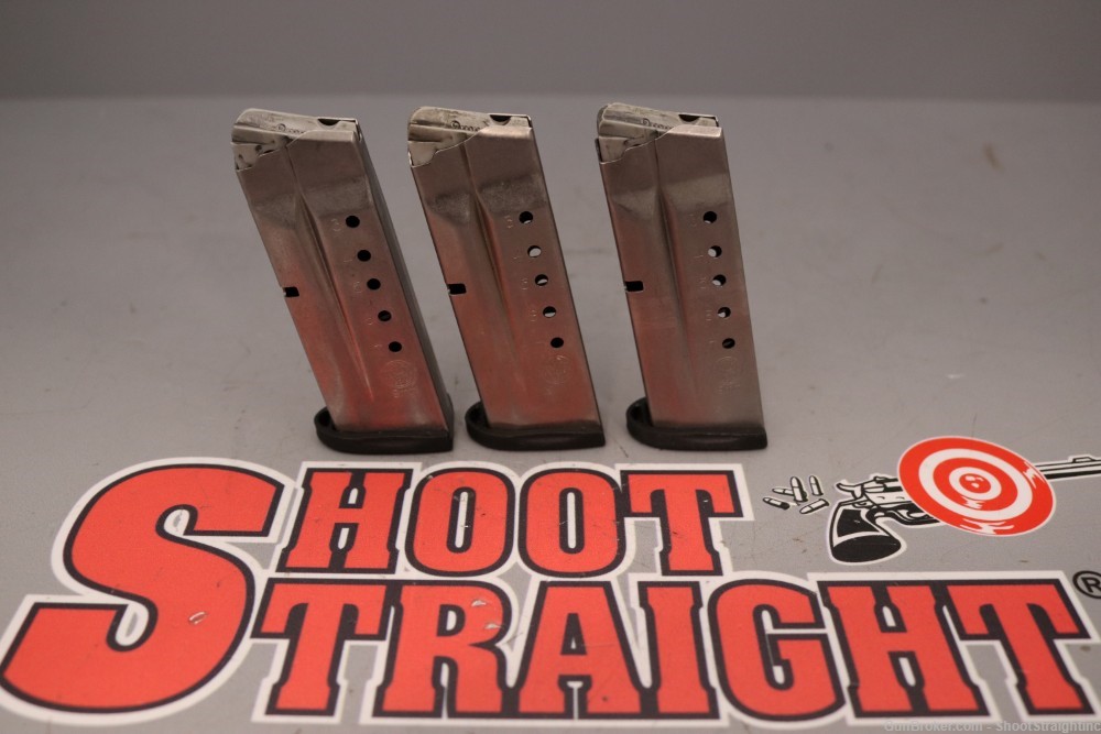 Lot O' Three (3) Smith & Wesson M&P9 Shield 9mm 7rd Magazines (OEM)-img-0