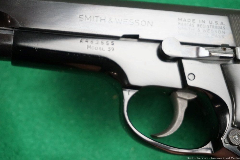 Excellent 1977-78 S&W Smith 59 No-Dash 9 9mm 4" w/ Box & Manual No Reserve-img-5