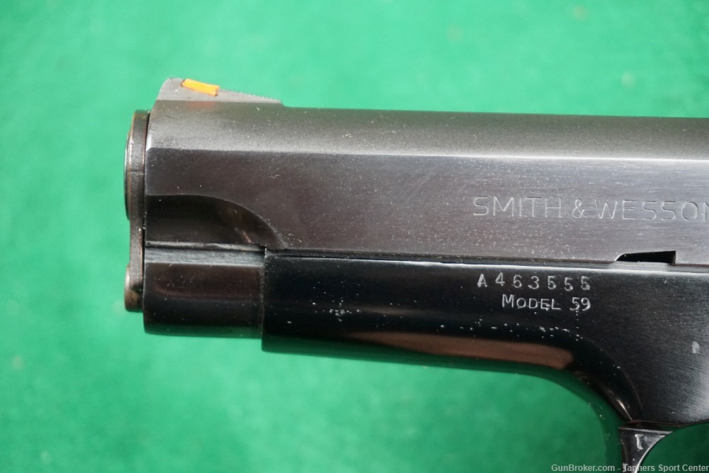 Excellent 1977-78 S&W Smith 59 No-Dash 9 9mm 4" w/ Box & Manual No Reserve-img-2