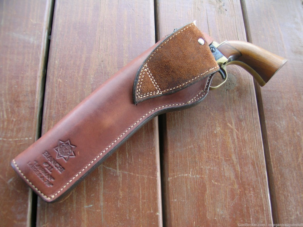Bianchi #1L Lawman Lined Leather Holster Colt Uberti Large Fr SAA 7-1/2" -img-4
