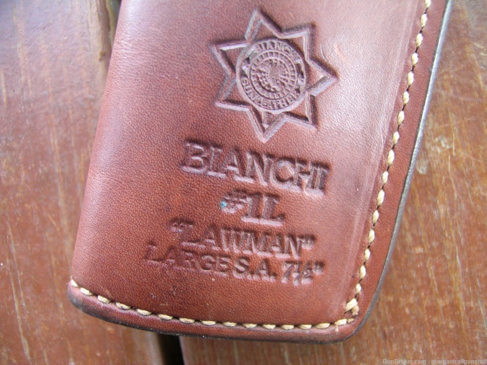 Bianchi #1L Lawman Lined Leather Holster Colt Uberti Large Fr SAA 7-1/2" -img-6