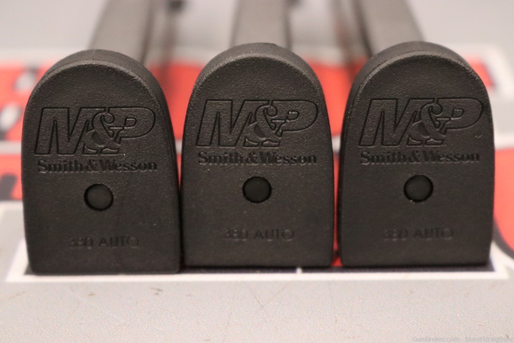Lot O' Three (3) Smith & Wesson M&P380 Shield EZ .380 ACP 8rd Mags (OEM)-img-2